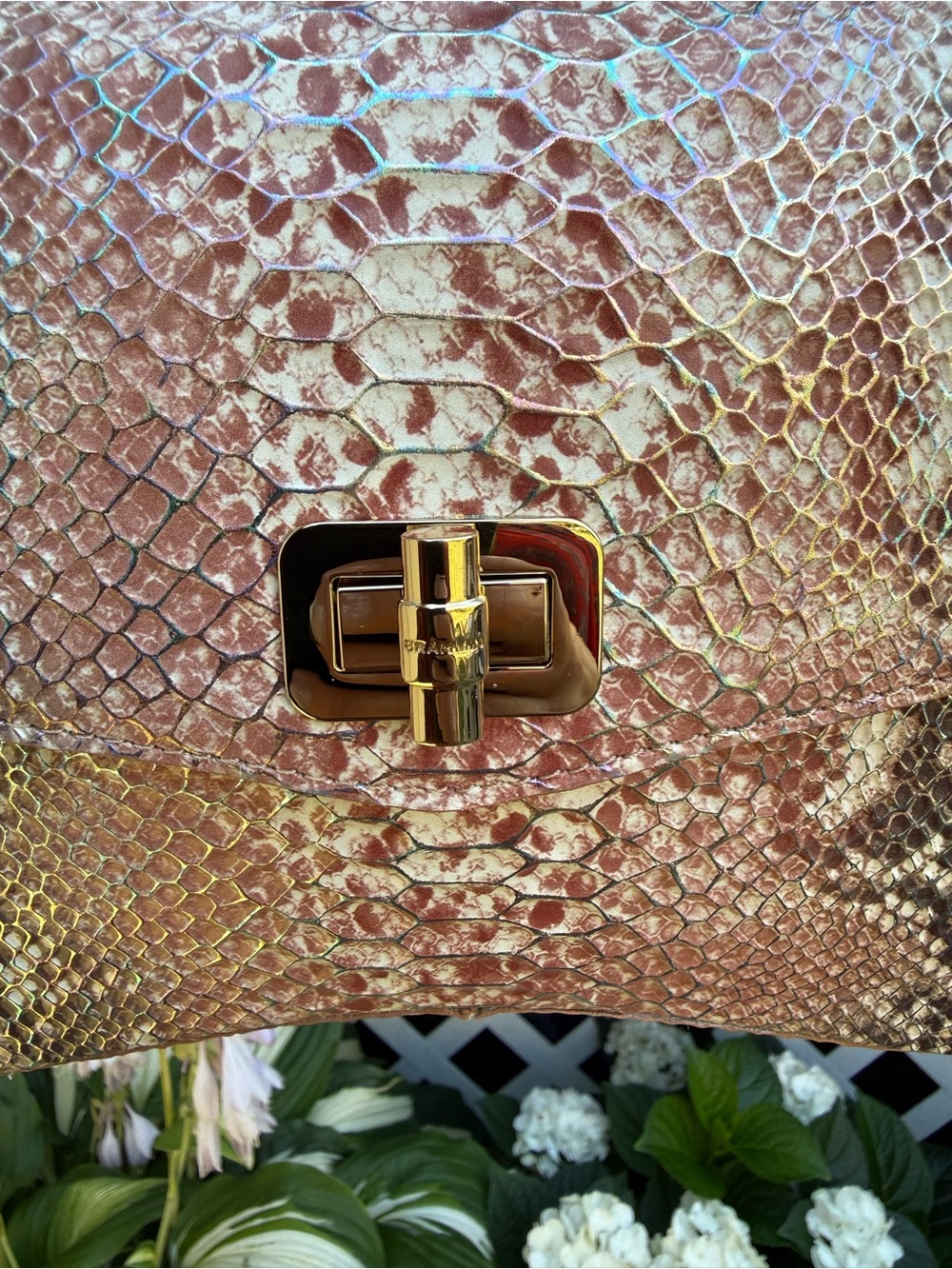 Brahmin Nerida Shoulder Bag Multi Skyterra Pink Gold Leather - Picture 3 of 12